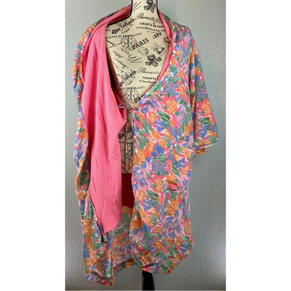 Vintage 90’s / Y2K Victorias Sectet Gold Label Floral Robe, size Medium / OS - Picture 3 of 10
